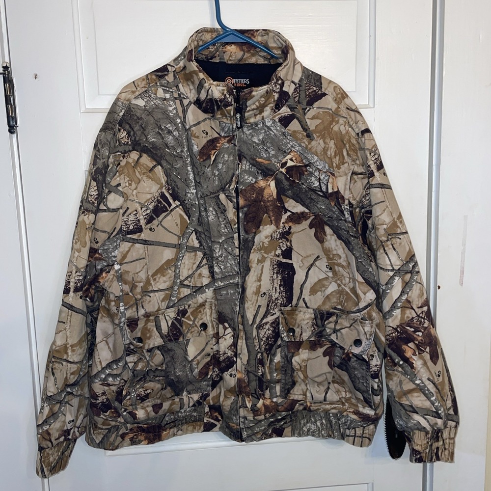 Hunting Jacket Coat Mens XL Camo Fusion 3D Quilted | Outfitters Ridge Soft Shell